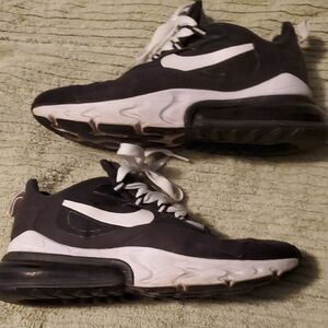 Black and White NIKE REACT Sneakers